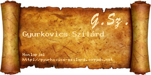 Gyurkovics Szilárd névjegykártya