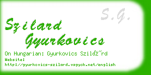 szilard gyurkovics business card